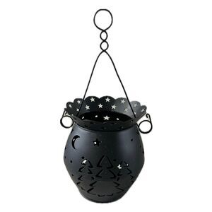 Vintage Tender Heart Treasures Black Metal Christmas Tree Tea Light Luminary